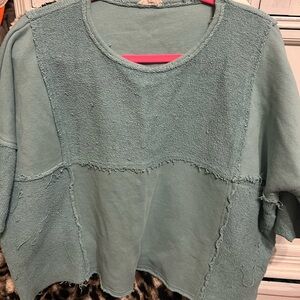 Easel brand large cropped sweatshirt short sleeved